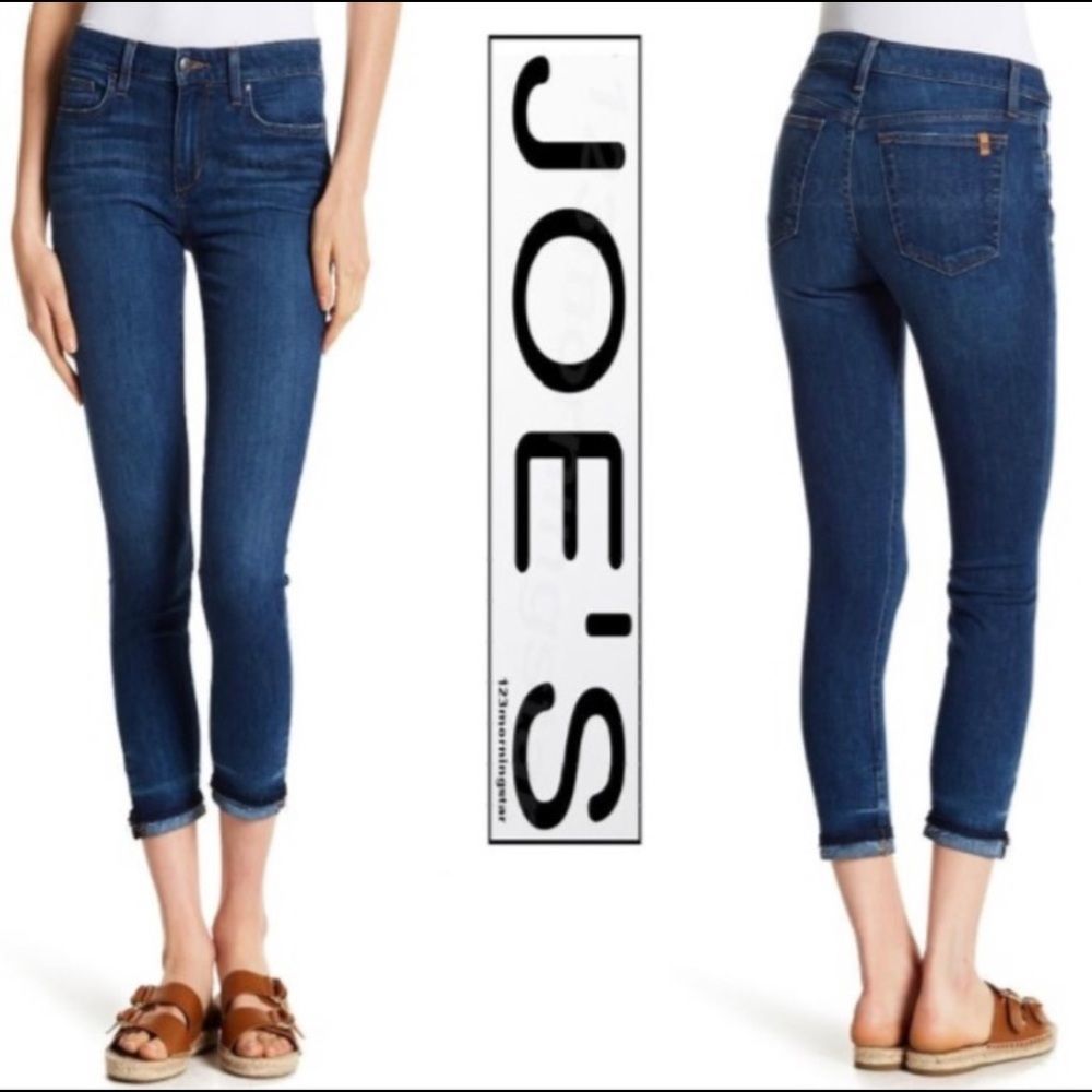 Joe's Jeans Dark Blue Cropped Ankle Skinny Jeans
